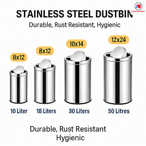 Stainless steel dustbin
